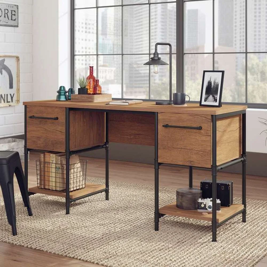 Niemann Iron Foundry Double Pedestal Computer Desk