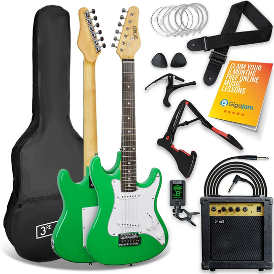 3rd Avenue 3/4 Size Electric Guitar Pack - Green