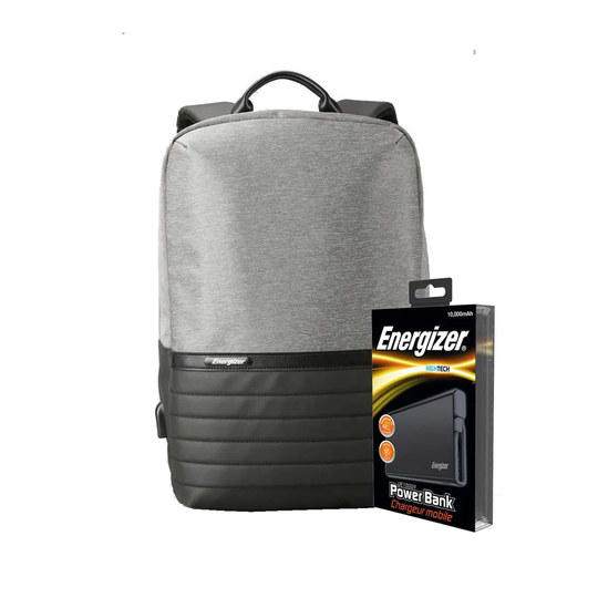 Energizer V208723 Laptop Charging Bag With Energizer Ue10004 Power Bank