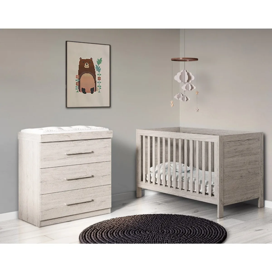 Ickle Bubba Grantham 2 Piece Furniture Set Grey Oak