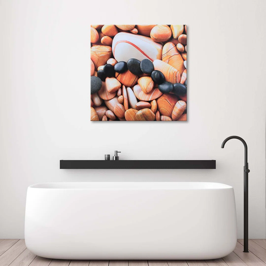 Canvas Print Stones Zen Spa Brown