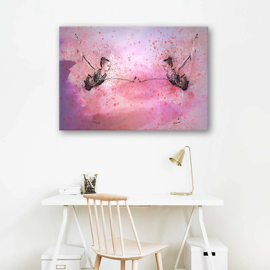 Canvas Print Ballerina Abstract Pink