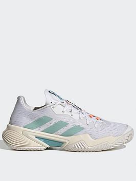 adidas Barricade Parley Tennis Shoes - Multi, White/White, Size 3.5, Women