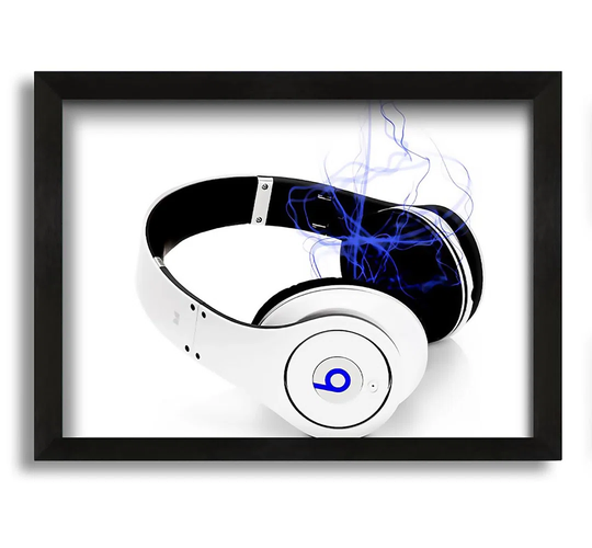 Sounds from the Headset - Picture Frame Photograph on Canvas