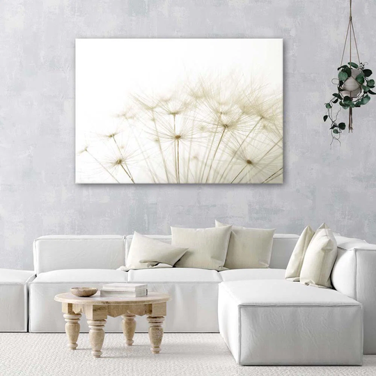 Canvas Print Dandelion Nature Beige