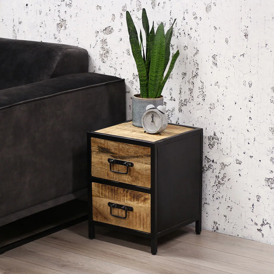 Musa 2 Drawer Bedside Table