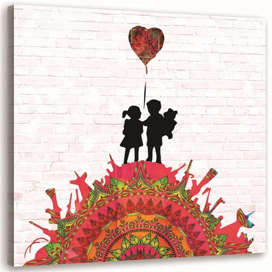 Canvas Print Banksy Street Art Street Art Heart