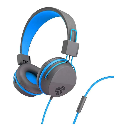 JLab Jbuddies Studio Kids Wired Headphones - Grey/Blue