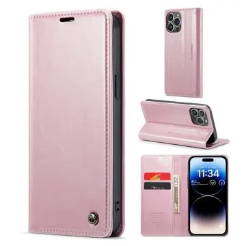 Caseme 003 Series iPhone 14 Pro Max Wallet Case - Pink