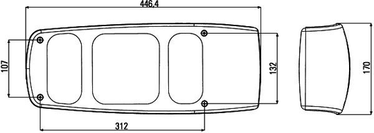 Combination Tail Light 2VP 007 502-121 Hella 2VP 007 502121