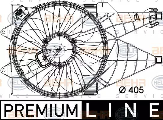 Air Conditioning fan 8EW351040-781 by Hella
