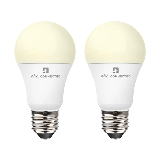 4lite WiZ Connected LED Smart A60 Bulb Wifi ES (E27) Warm White Dimmable - Twin Pack