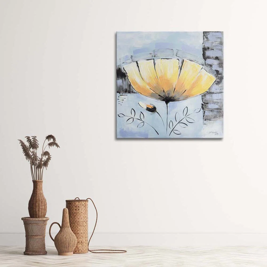 Canvas Print Yellow Flower As Painted