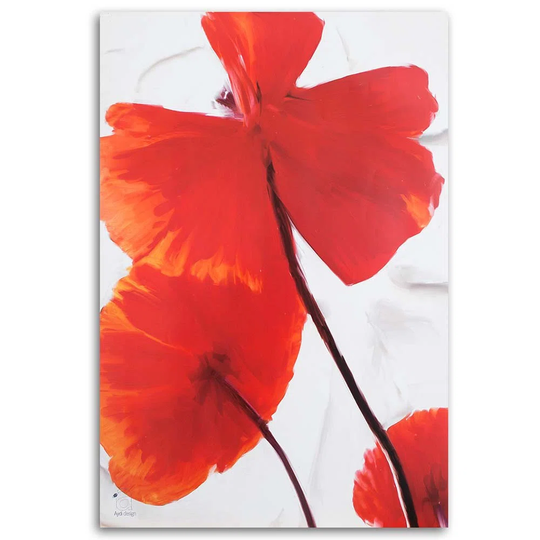 Canvas Print Poppy Flower Red Nature