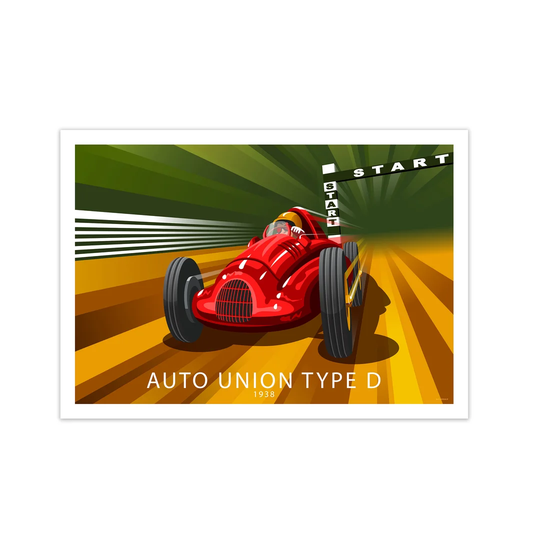 Red Car by Stephen Millership - Graphict Art Print on Paper