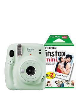 Fujifilm Instax Mini 11 Instant Camera Kit + 20 Shot Film Pack - Pastel Green