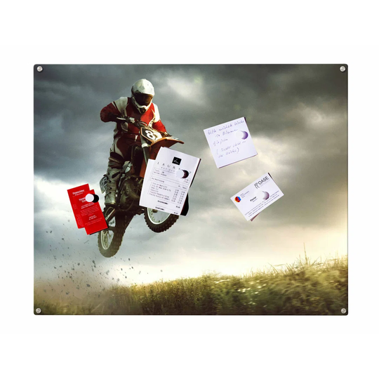 Motorcycle Magnetic Wall Mounted Photo Memo Board