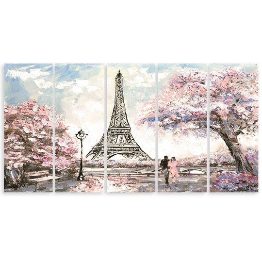 Canvas Print Eiffel Tower Pastel Pink