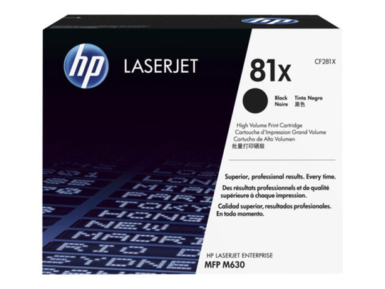 HP 81X Black High Yield LaserJet Toner Cartridge - CF281X