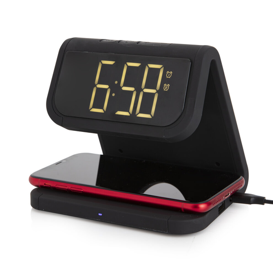 Akai A58125 Alarm Clock with wireless, charger with LED lights