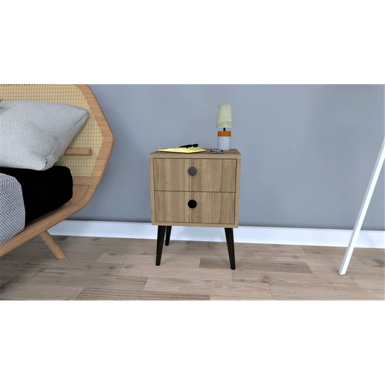 Weatherholt 2 Drawer Bedside Table