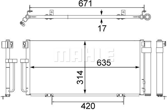 Condenser Air Conditioning 8FC351303-791 by BEHR