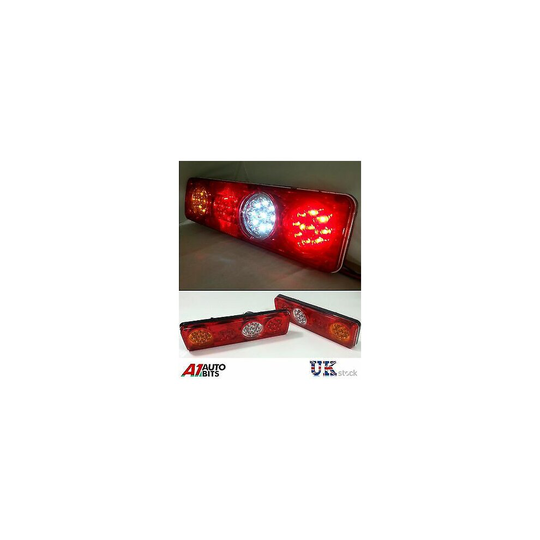PAIR 12V LED REAR TAIL LIGHTS LAMP 6 FUNCTION TRAILER CARAVAN TRUCK LORRY 36 LED