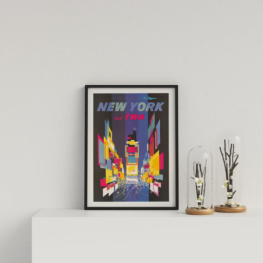Vintage Travel Poster TWA New York