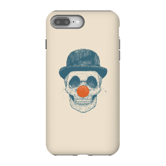 Balazs Solti Red Nosed Skull Phone Case for iPhone and Android - iPhone 8 Plus - Tough Case - Matte