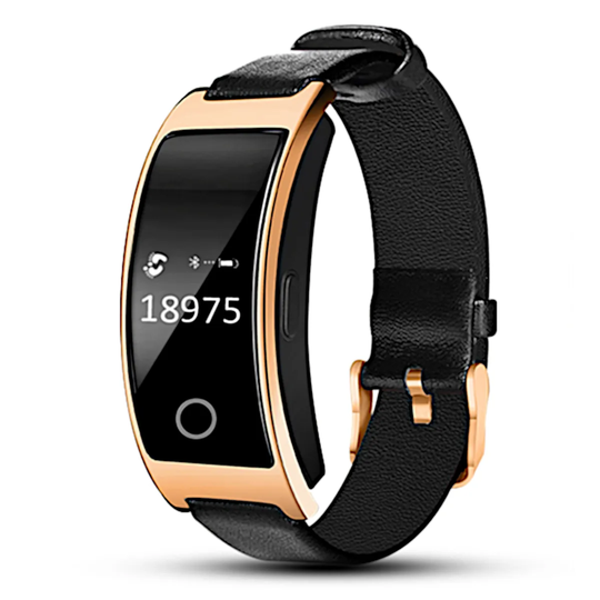 Aquarius AQ133 Fitness tracker With Heart Rate & Blood Pressure Monitor - Black and Gold