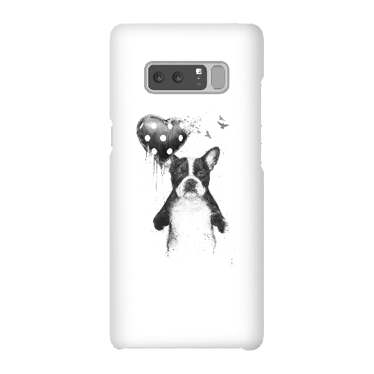 Balazs Solti Bulldog And Balloon Phone Case for iPhone and Android - Samsung Note 8 - Snap Case - Gloss