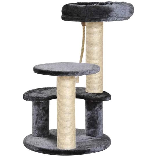 PawHut 3 Perch Cat Tree - Grey