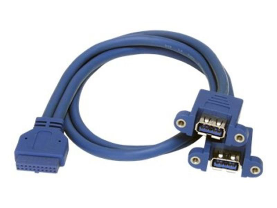 StarTech 2 Port Panel Mount USB 3.0 Cable - USB to Motherboard Header Cable