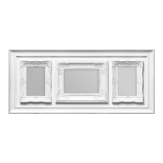 Premier Housewares Multi Frame 3 Photo White Plastic Vintage Style Frame - 1 of 5 x 7", 2 of 4 x 6"