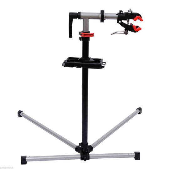 HOMCOM Adjustable Bicycle Repair Stand- Silvery Grey