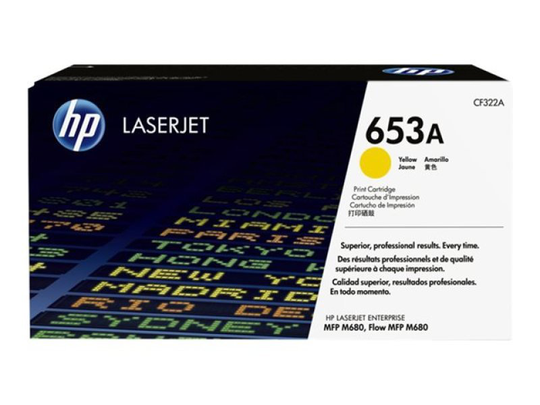 HP 653A Yellow LaserJet Cartridge - CF322A