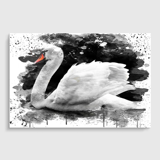 'The White Swan' Graphic Art Print Poster