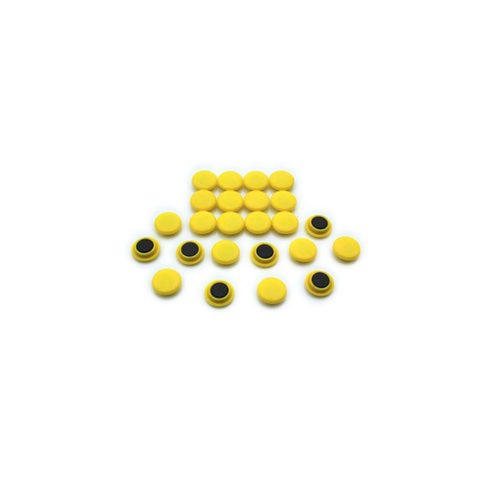 Magnet Expert® Small Planning & Notice Board Magnets - Yellow (1 Pack of 24)