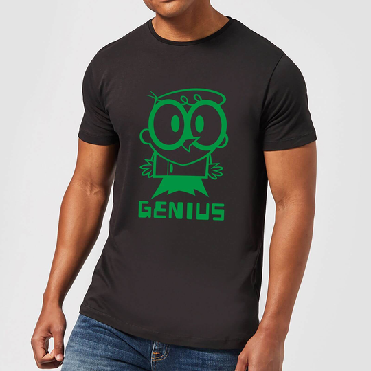 Dexters Lab Green Genius Men's T-Shirt - Black - XS