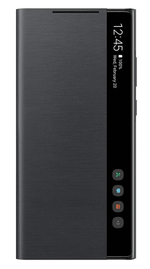 Samsung Note20 Clear View Cover - Mystic Black