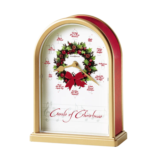 Christmas Clock Analog Quartz Tabletop Clock in Gold