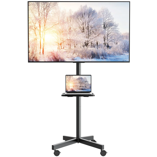 MOSE Black Tilt Multi Screen TV Mount LED with Shelving, Holds up to 40 kg
