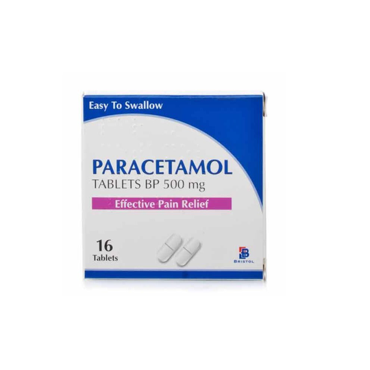 Zentiva/Bristol Paracetamol 500mg 16 Tablets (Brands may vary subject to availability)