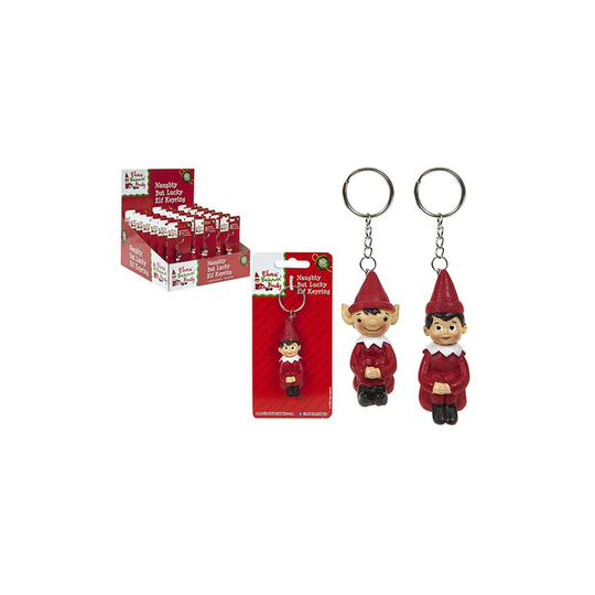 2 Polystone Hand Painted Asst Naughty But Lucky Elf Kring Db - Key Ring Free - 2 polystone hand painted naughty lucky elf key ring free postage