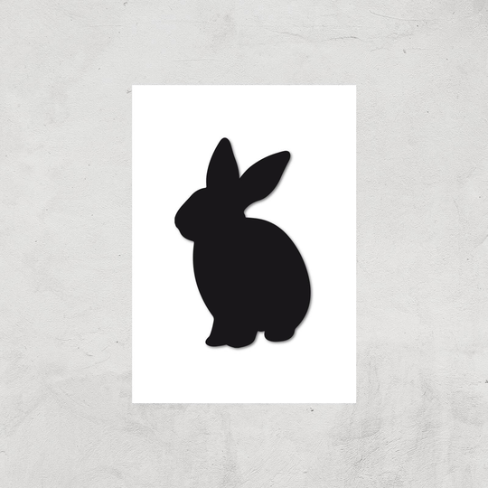Bunny Rabbit Silhouette Art Print - A3 - Print Only