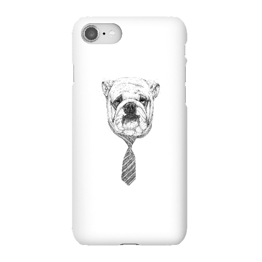 Balazs Solti Suited And Booted Bulldog Phone Case for iPhone and Android - iPhone 8 - Snap Case - Matte