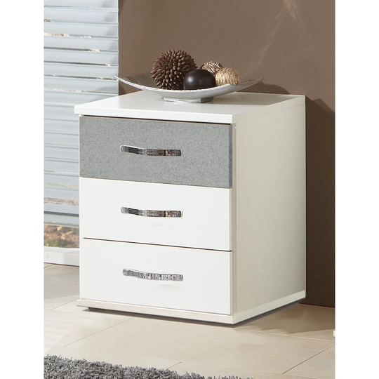 Duo 3 Drawer Bedside Table