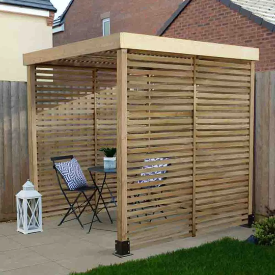 Forest Garden Modular Pergola with 3 Side Panels