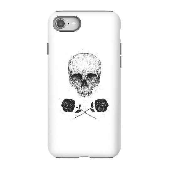 Balazs Solti Skull And Roses Phone Case for iPhone and Android - iPhone 8 - Tough Case - Gloss