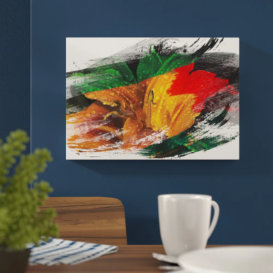 'Flower Yellow Lily' Graphic Art Print Poster
